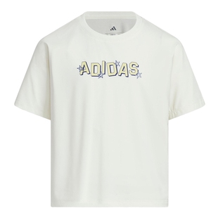 adidas阿迪达斯2025夏女大童凉感运动休闲短袖圆领T恤宽松JM3451