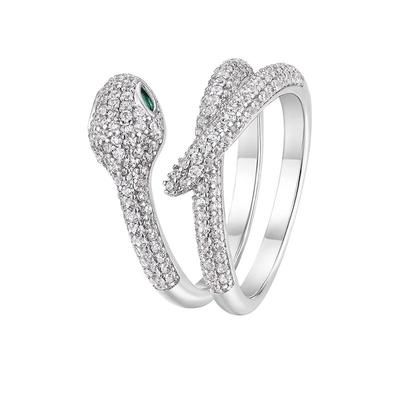 【自营】VITARING蛇形戒指女缠绕多层蛇年生肖锆石开口可调节指环