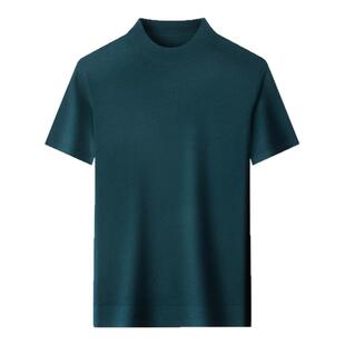 奥莱保罗毛衣男中袖2025新款秋冬半高领针织衫中青年打底衫上衣男