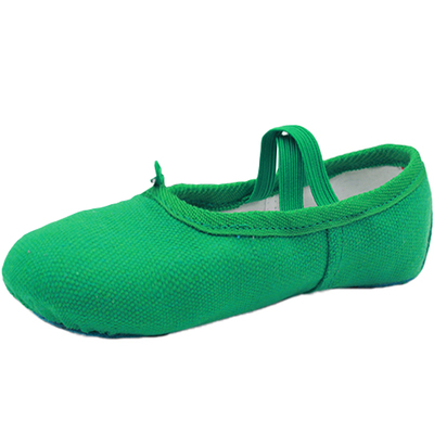 舞蹈鞋女软底练功鞋绿色布头蓝色