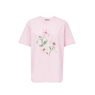 vq区绫致Vero ModaT恤女2025夏季新款圆领花形图案基础短袖上衣