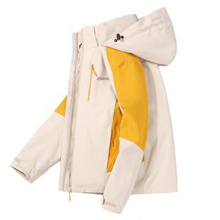 稻草人2026新款冲锋衣男女两件套三合一防寒可拆卸内胆外套厚款冬