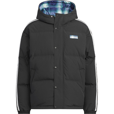 Adidas/阿迪达斯正品三叶草男士宽松连帽双面穿保暖羽绒服KF9277