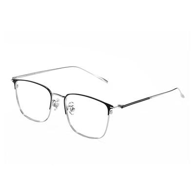 超轻纯钛半框眼镜框男款