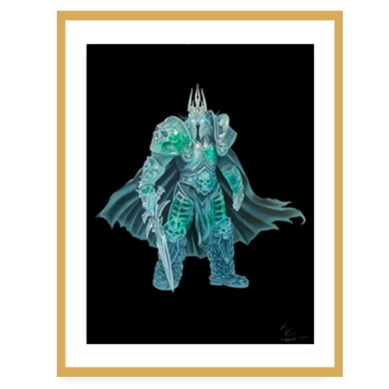 訾鹏签名联名魔兽世界潮流版画