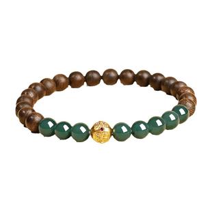 【普陀山旗舰】女士沉香手串小珠子翡翠手链原创文玩男