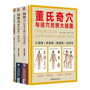 杨维杰针灸五输穴应用发挥+董氏奇穴速查手册+董氏奇穴与经穴对照大挂图+杨维杰痛证 一针疗法 四本套装 中国医药科技出版社