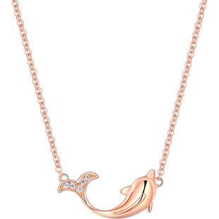 VIGG余生项链纯银女2026新款潮海豚吊坠轻奢小众送女友生日礼物