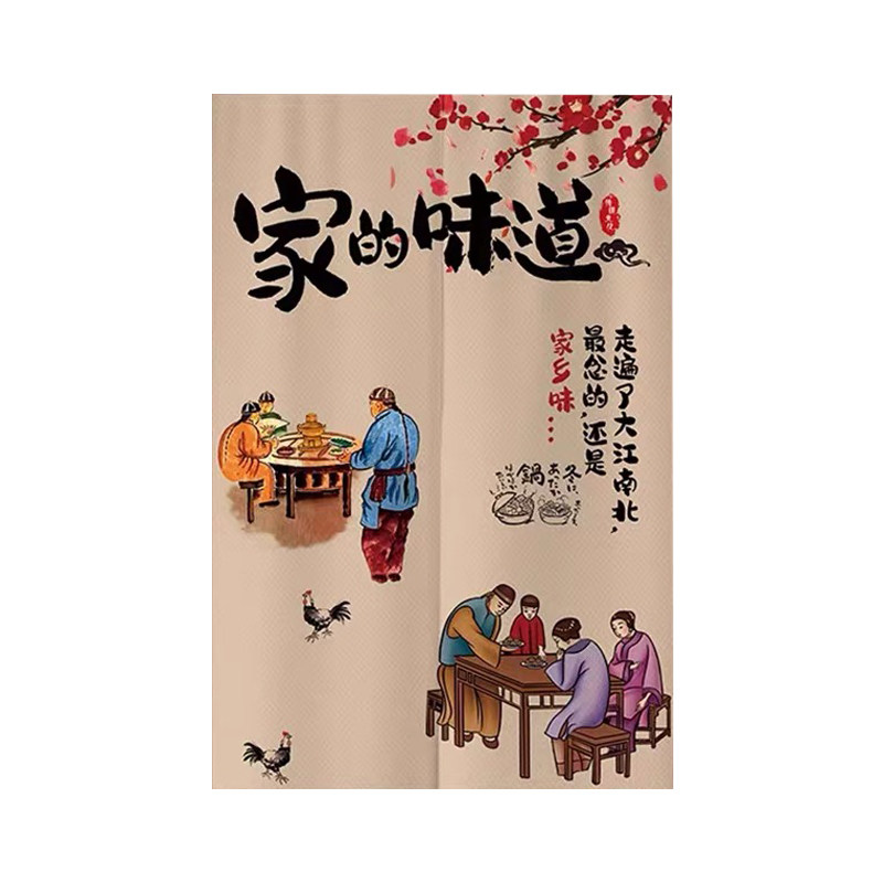 厨房门帘遮挡帘商用隔断防油烟半门帘