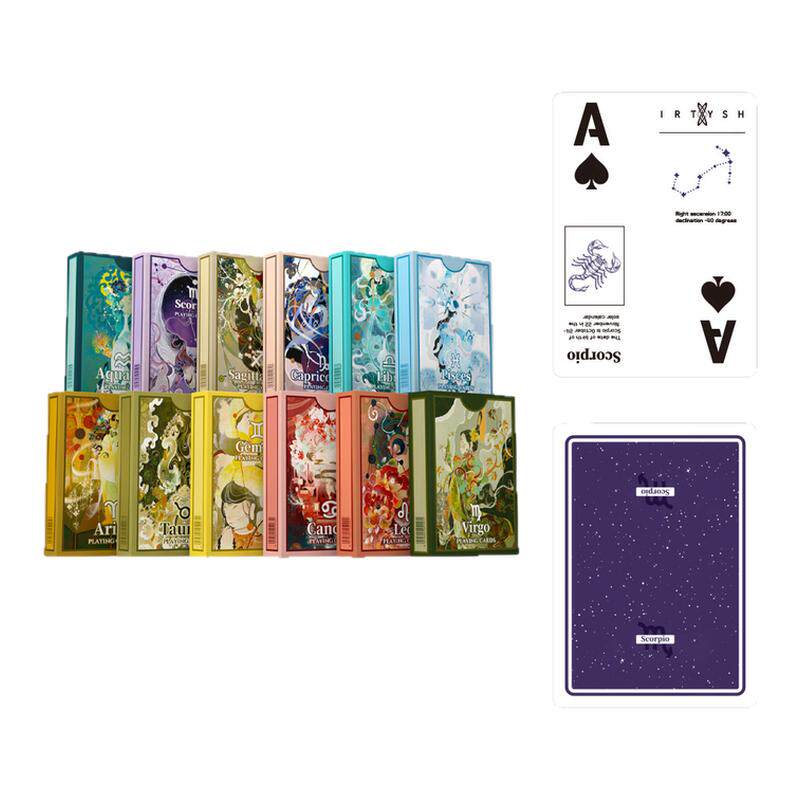 【Woh】转生丹十二星座 扑克卡牌 潮玩花切牌 创意魔术收藏练习牌