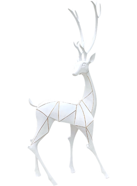 玻璃钢仿铜鹿花园林草坪雕塑摆件