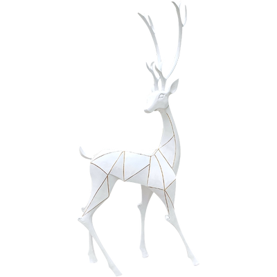 玻璃钢仿铜鹿花园林草坪雕塑摆件