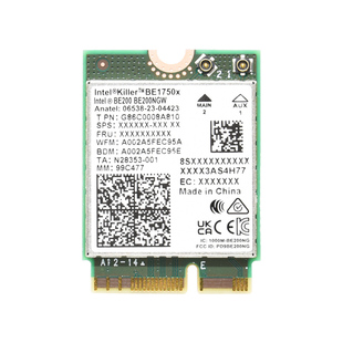 gxlinkstar WiFi7电竞游戏KillerBE1750x无线网卡三频千兆8774M蓝牙5.4 M.2内置笔记本台式机电脑Wi-Fi接收器