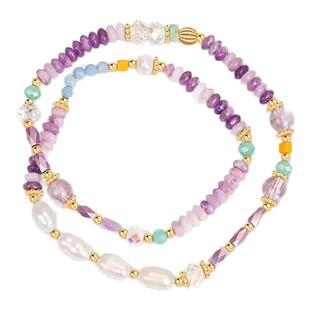 展厅样品一件便宜出货Manreya玛芮雅紫霞仙子手链精致层叠紫水晶