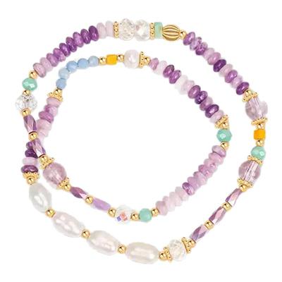 Manreya紫霞仙子手链女串珠手串