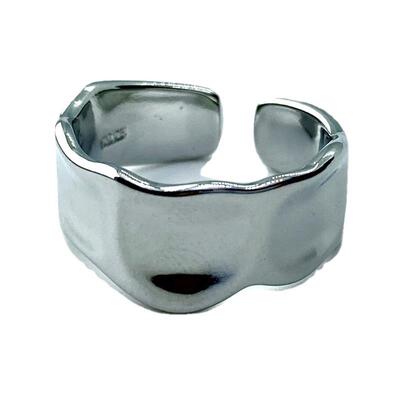 轻奢戒指ionsshop凹凸纯银小众