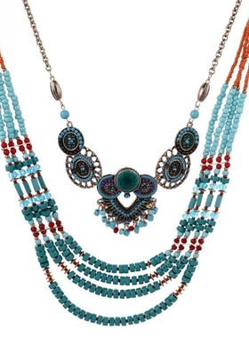 欧美民族夸张装饰项链新款