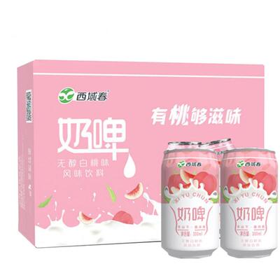 西域春罐装奶啤白桃味乳酸饮料