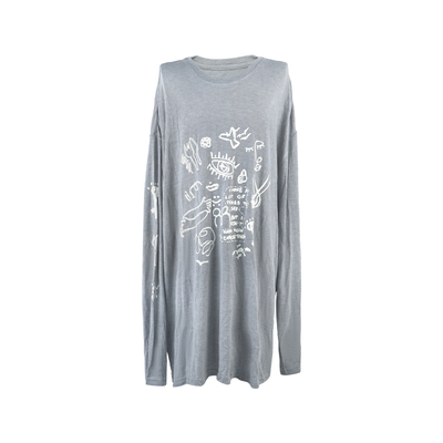 防晒休闲涂鸦印花长袖