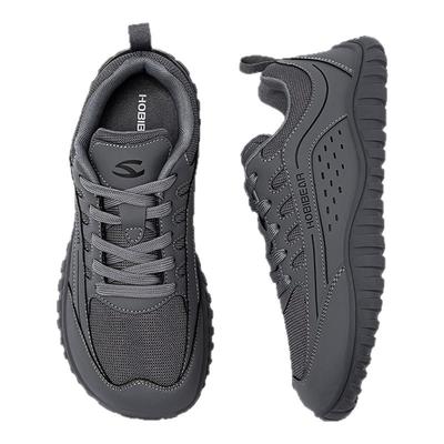 HOBIBEAR秋季男鞋男士鞋子春季薄款爸爸鞋子中老年舒宽脚适赤足鞋