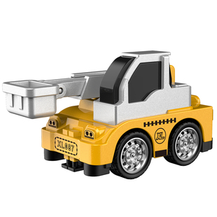 迷你合金工程车模型回力车挖掘机推土机叉车摆件儿童玩具小礼品