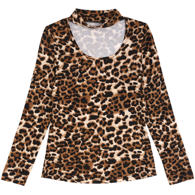 时尚新款豹纹洋气两件套装女