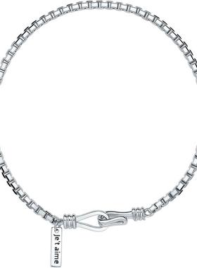 周六福手链女S925银盒仔链手饰高级感小众百搭送女友本命年礼物