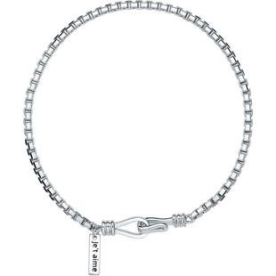 周六福手链女S925银盒仔链手饰高级感小众百搭送女友本命年礼物