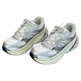 索康尼GUARD 2K男女低帮白银色减震耐磨休闲跑步鞋老爹鞋S28237-5