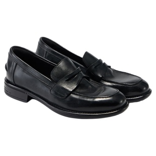 fed粗跟乐福鞋春季新款女鞋黑色小皮鞋通勤真皮单鞋女S1118-YA066