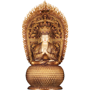 纯铜仿古毗卢遮那佛像寺院供奉大日如来佛帝释天大梵天护法像摆件