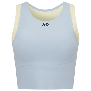 AO澳网无缝压胶一体杯运动背心女健身服瑜伽上衣文胸网球跑步健身