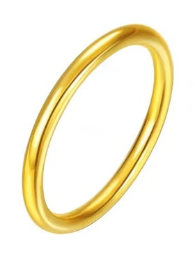 金店同款沙金饰品素圈戒指