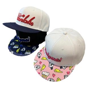 披萨帽子美式嘻哈平沿帽男潮流街舞鸭舌帽女大头加深棒球帽平檐帽