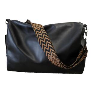 日系健身包旅行包原创小众轻便软皮大包大容量男士包包单肩斜挎包