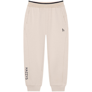 hazzys哈吉斯童装男童裤子冬新品中大童复合超短绒舒适长裤