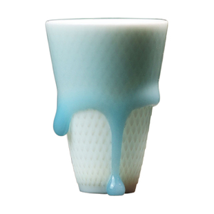 德化白瓷主人杯茶杯手工家用单杯陶瓷茶具创意品茗杯龙鳞闻香杯子