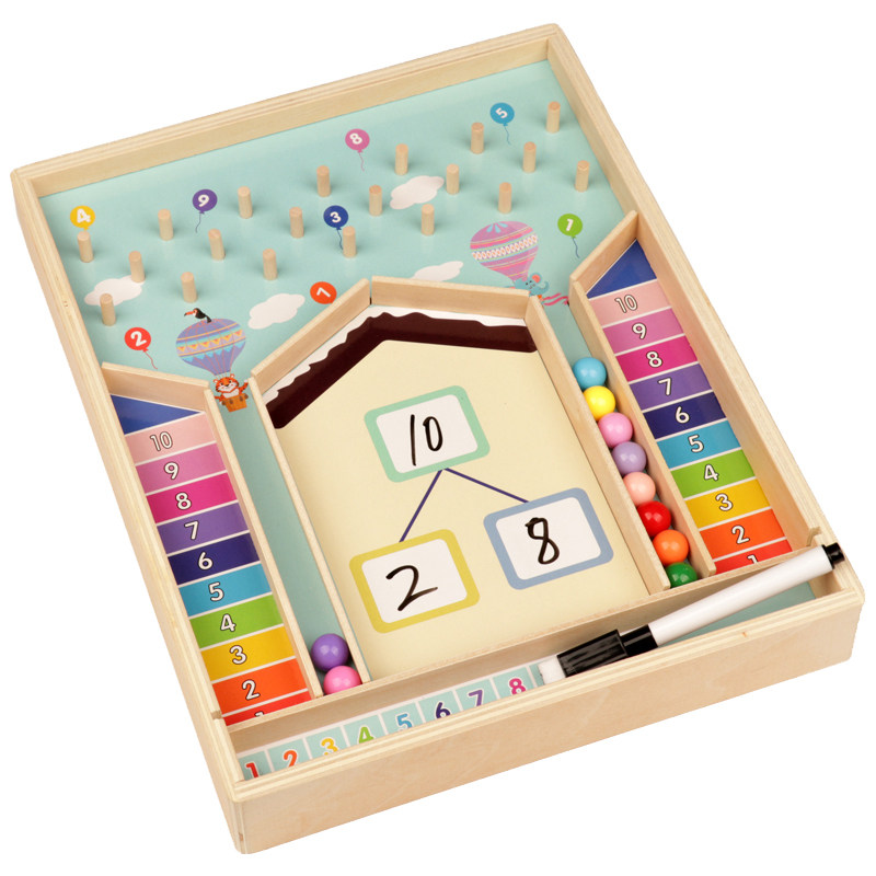 幼儿园数学启蒙教具数字分解滚珠