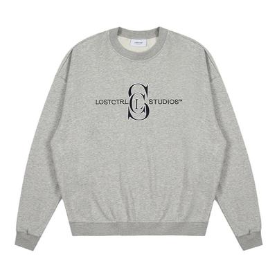 拼色刺绣卫衣套头卫衣