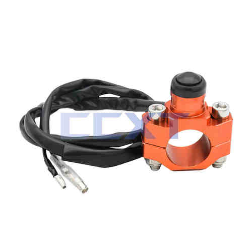 越野摩托改装点火启动熄火喇叭开关CNC按钮防水波速尔CQR华洋通用