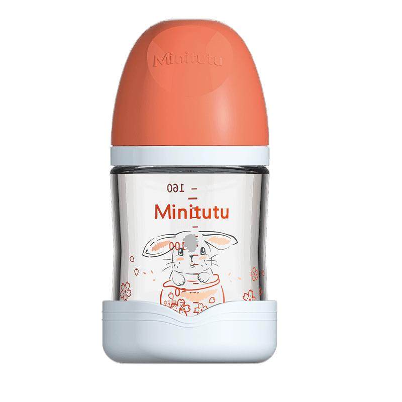 Minitutu新生儿玻璃奶瓶防胀气