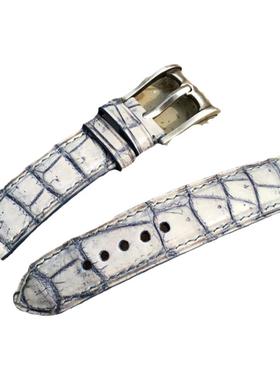 渡鸦原创手工纯银表扣鳄鱼皮表带