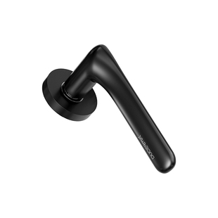 实木门机械锁办公室单开铝塑门锁家用全木门静音款磁吸黑色分体锁