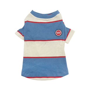 【清仓】自制宠物蓝白条纹T恤猫咪狗狗衣服肖战同款小飞侠亲子装