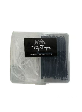 黑色高弹一次性U型夹皮筋套装