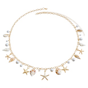 夏日沙滩贝壳海星腰链波西米亚风流苏腰带性感海边旅游拍照身体链