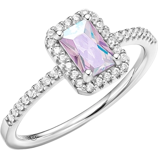 HEFANG女何方珠宝极光方糖戒指轻奢送女友优雅高级饰品新年礼物