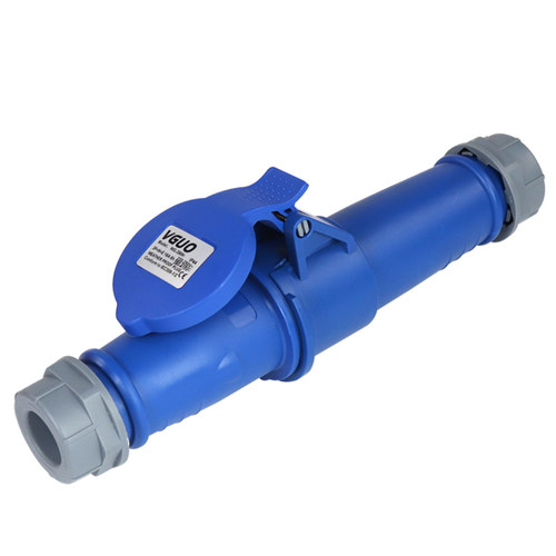 IP44防水工业插头16A32A连接器3芯4芯五孔不防爆航空插座三相对接