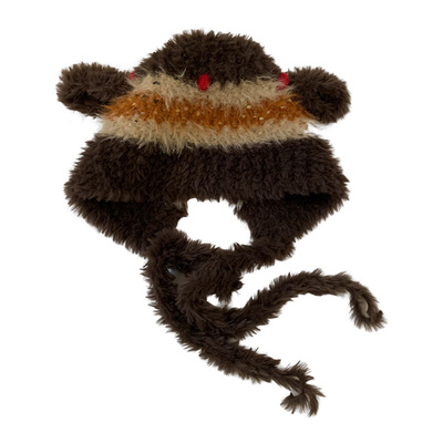 可爱小羊耳朵毛绒帽秋冬2025新款