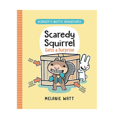 【现货】英文原版 害怕的松鼠得到一个惊喜 【胆小鬼松鼠】Scaredy Squirrel Gets a Surprise 英文儿童故事绘本 进口原版书籍